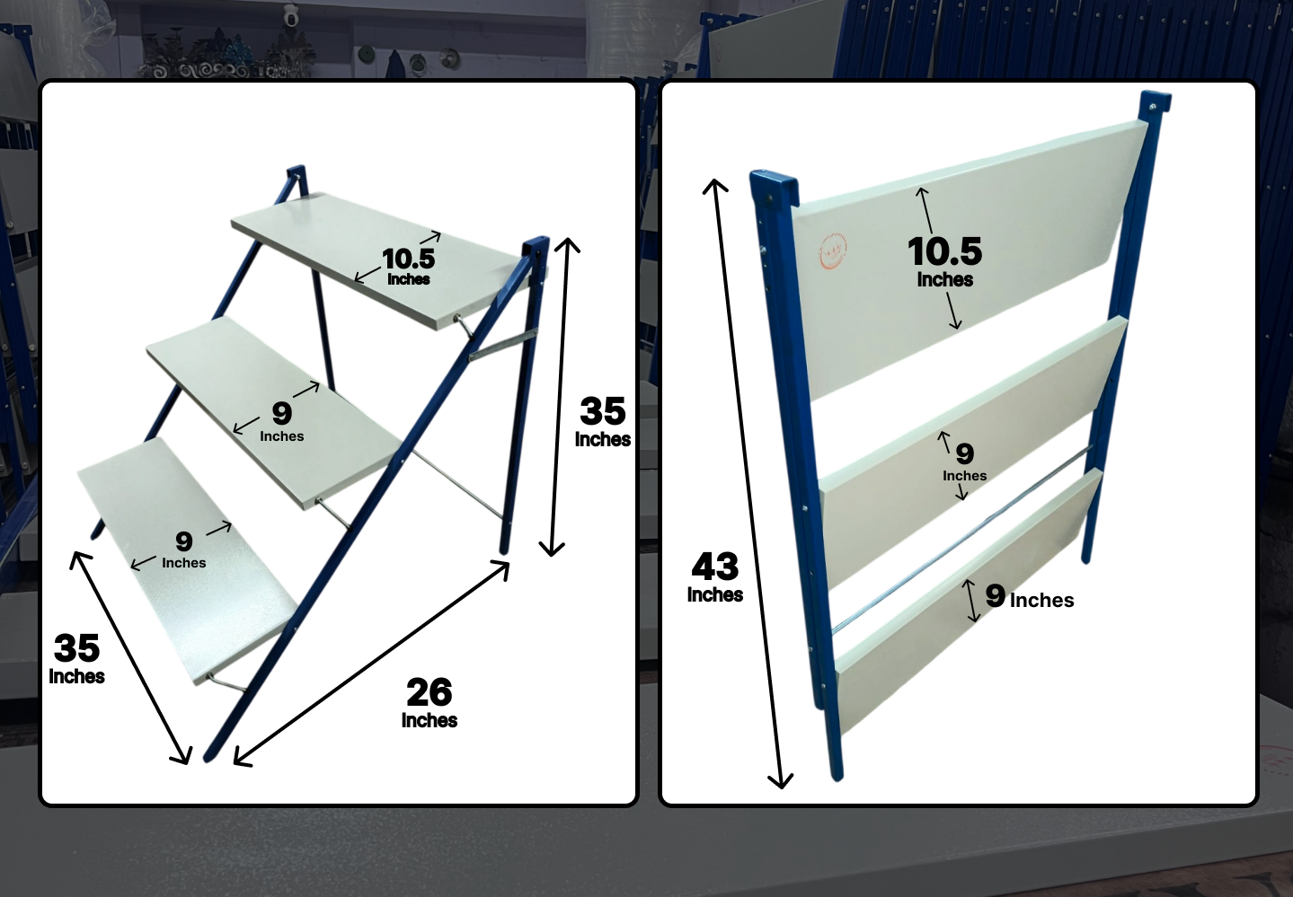 3 Step Foldable Pooja Stand